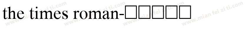 the times roman字体转换